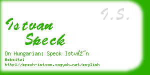 istvan speck business card